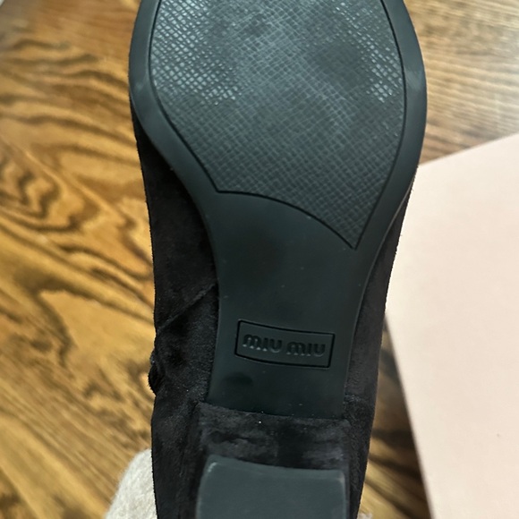 Miu miu black suede ankle booties - Picture 6 of 8